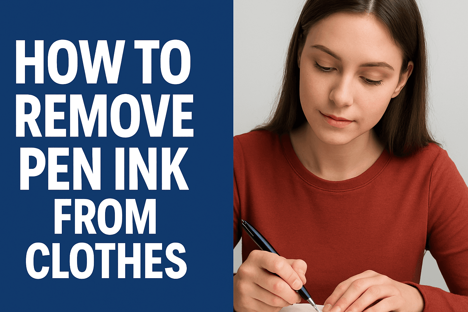 how to remove pen ink from clothes
